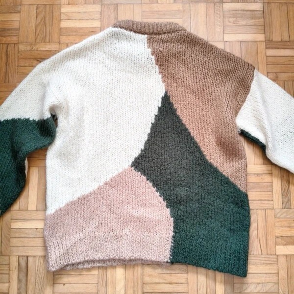 Zara Multicolor Patchwork Sweater - image 1